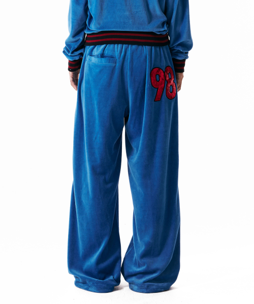 98 Patch Velour Pants (Blue)