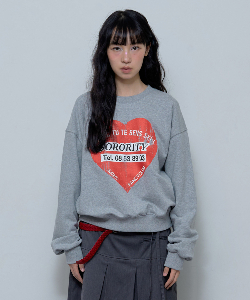 CRIMSON HEART SWEATSHIRT (MELANGE GRAY)_F24ZB055