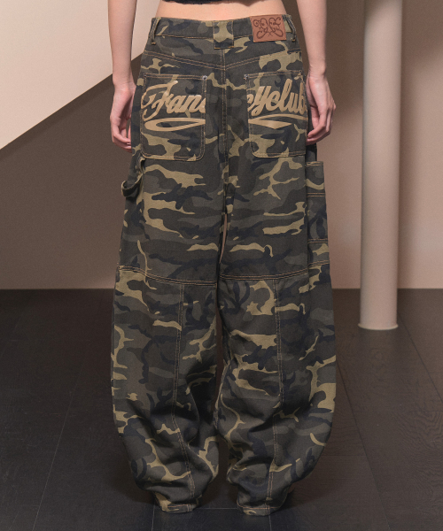 CARPENTER LETTERING DENIM PANTS (KHAKI CAMO)_F24ZD884
