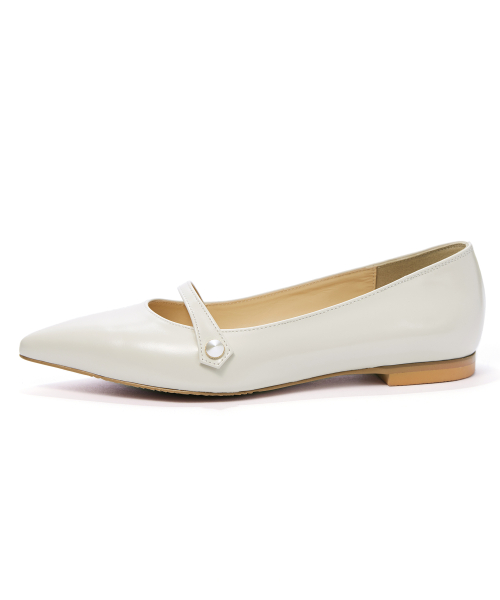 Pearl Stiletto Flat [Vanilla]