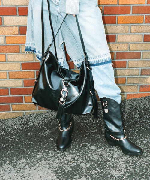 DIDI BELTED BIG BAG(2-WAY) / BLACK