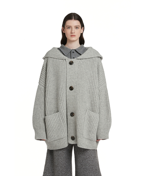 Hoodie Cardigan_Grey
