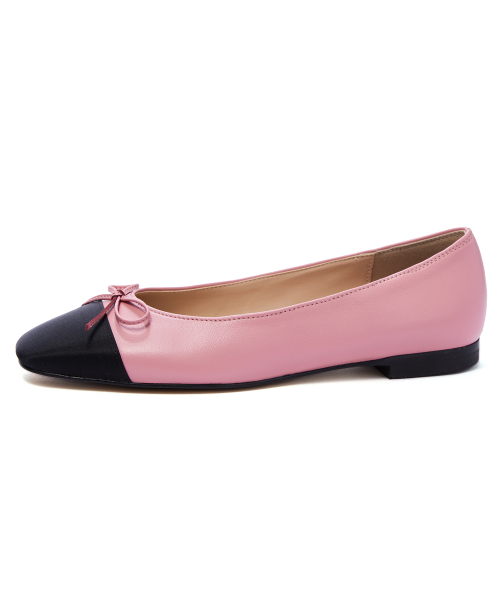 Two-tone Combi Flat Shoes [Love Pink]