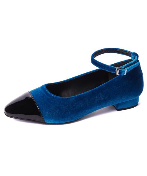 Velvet Ballerina Flat [Ocean Blue]