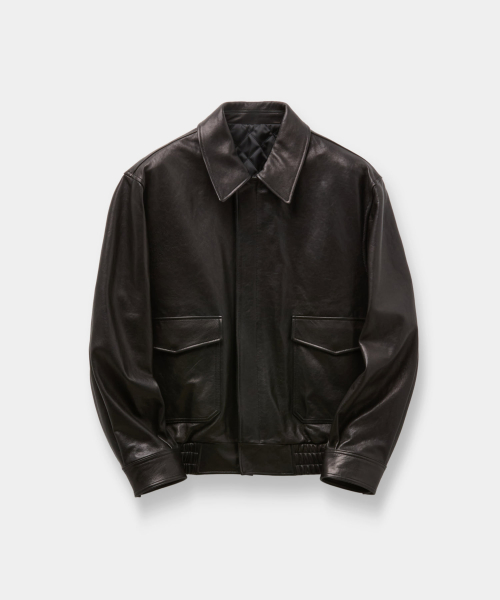 Vegetable Leather A-2 Jacket (Black)