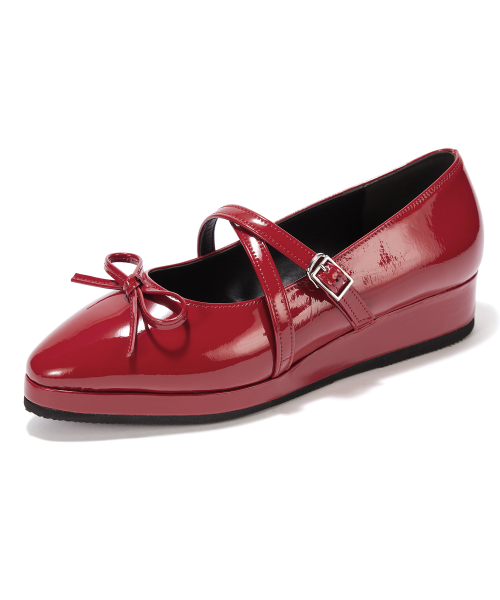 Ribbon Maryjane Shoes [Red Patent]