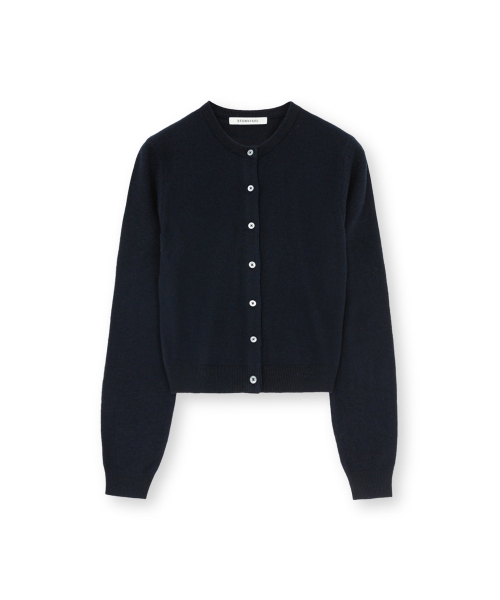W Round Cardigan, Dark Navy