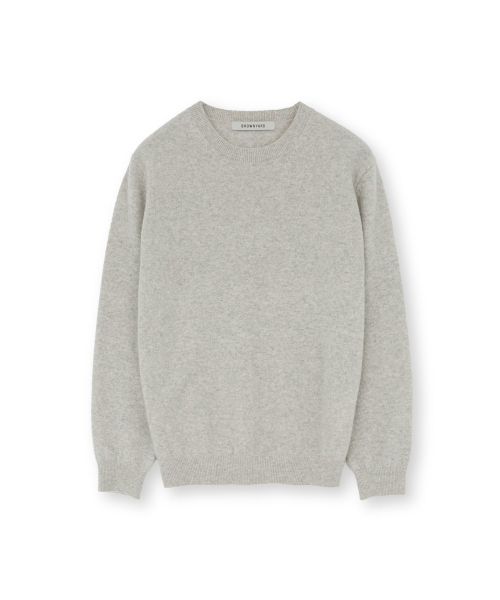 W Extra Super Fine Crewneck Knit, Light Grey