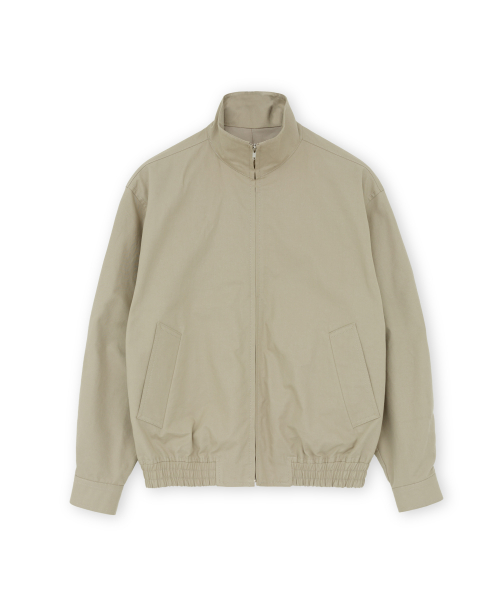 W Stand Collar Blouson, Stone