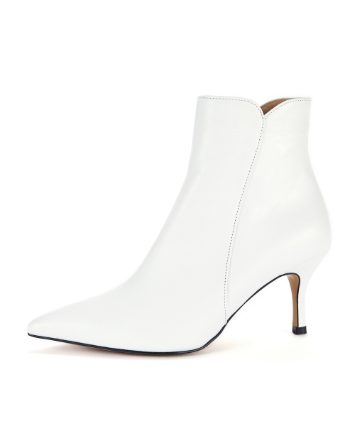 Line ankle boots [White]