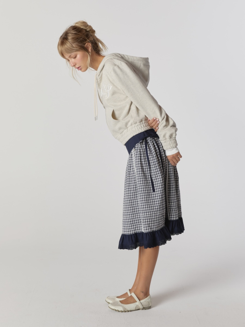AMELIA TIERED RUFFLE SKIRT (COTTAGE BLUE)