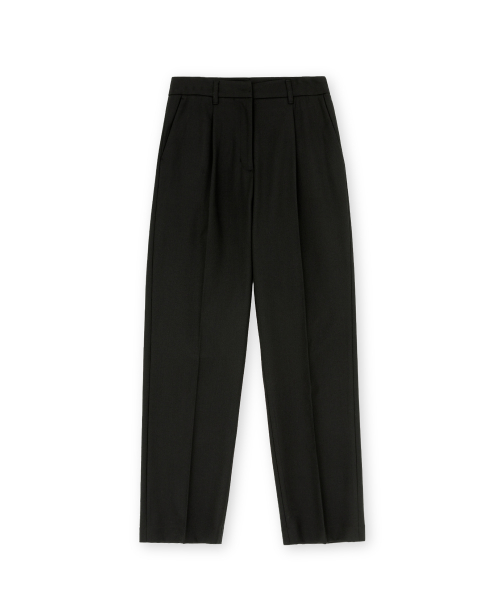 W One Tuck Pants, Black