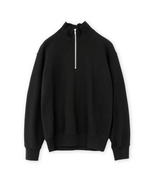 Soft Sweat Half Zip Up, Black