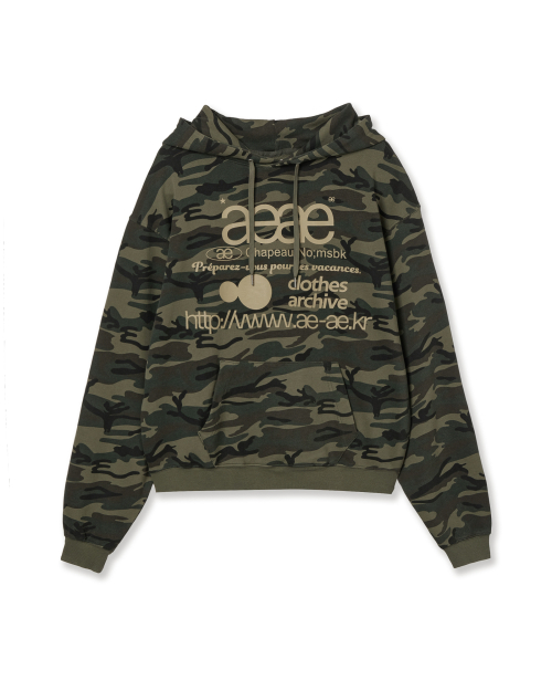 WEB LOGO LOOSED HOODIE [CAMO]