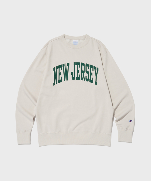 뉴저지 CVC 크루넥 스웨트셔츠 Beige