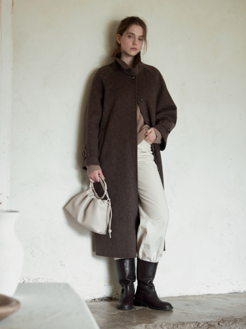 BARRIE wool balmacaan handmade coat_2colors