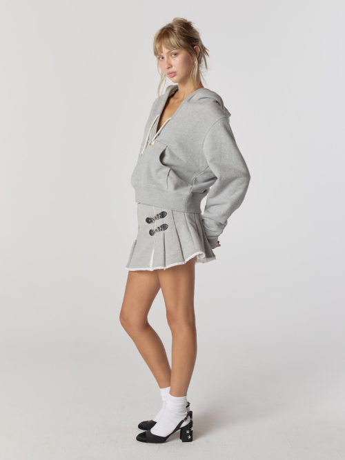 CIAO BUCKLE MINI SKIRT (GRAY)