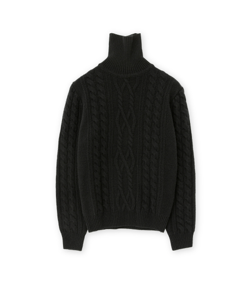 W High Neck Sweater, Black