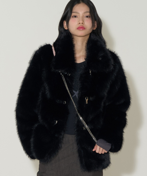 Shearing Fur Jacket Black