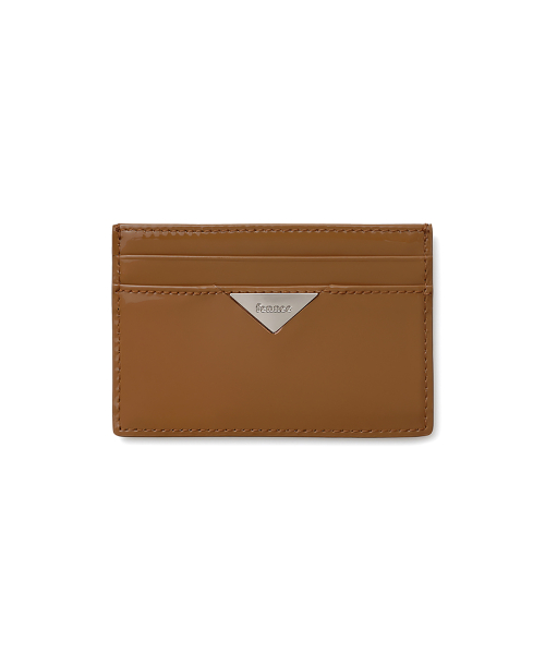 TRIANGLE SLIT CARD HOLDER - HAZELNUT