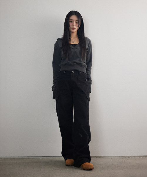 JED CARGO PANTS / BLACK