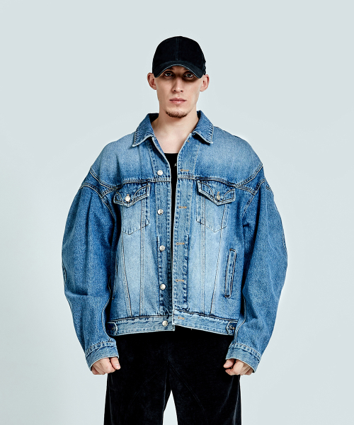 Thong Denim Jacket - Blue