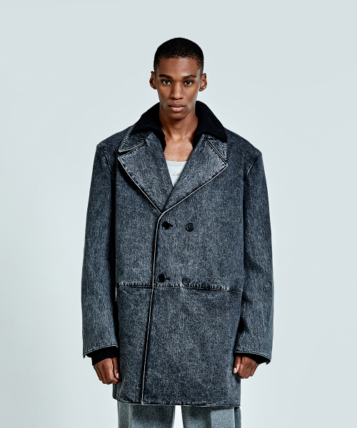 Denim trench - Black