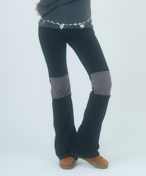 INCISION BOOTS CUT LEGGINGS [BLACK]