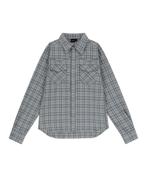Western Check Shirts (Blue)