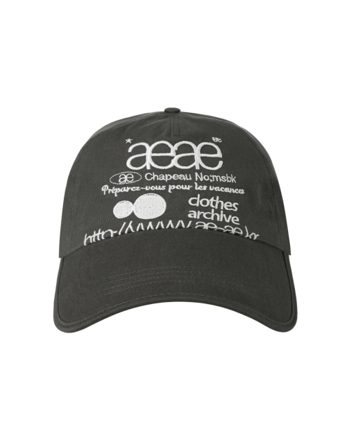 WEB LOGO 5 PANNEL BALL CAP [CHARCOAL]