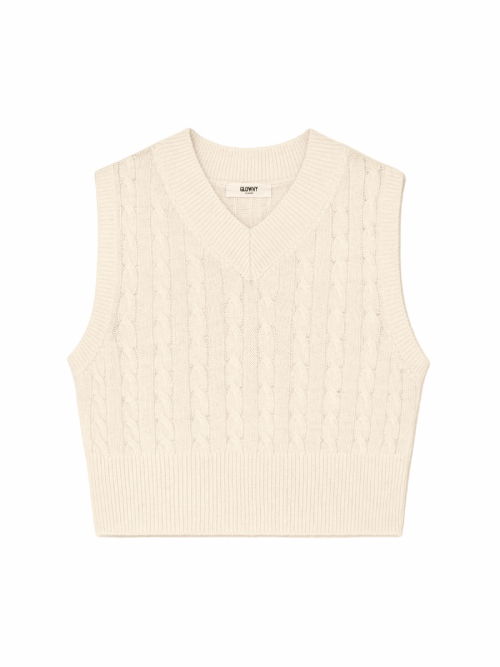 G CLASSIC WOOL MINI VEST (CREAM)