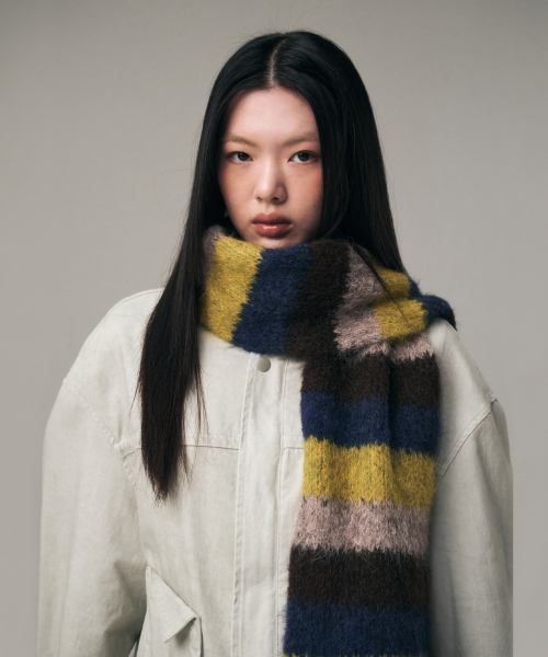 Mixed Color Stripe Muffler_ 7Color