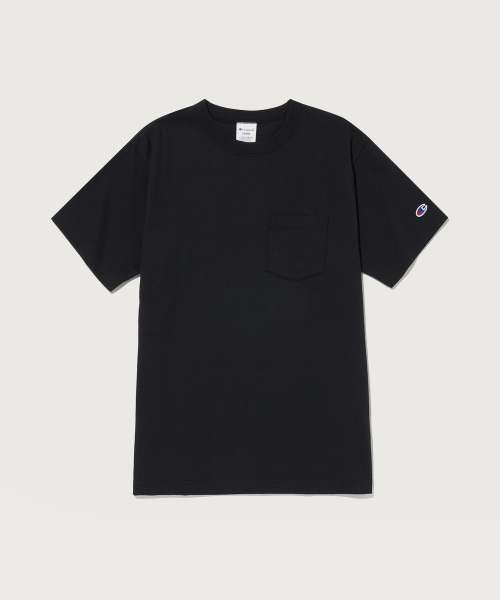 베이직 포켓 반팔 티셔츠 Black