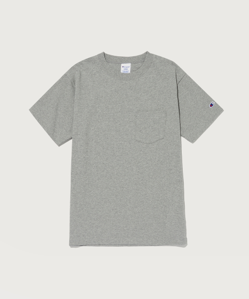 베이직 포켓 반팔 티셔츠 Normal Grey