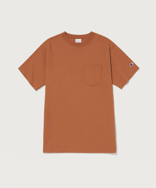 베이직 포켓 반팔 티셔츠 Normal Orange