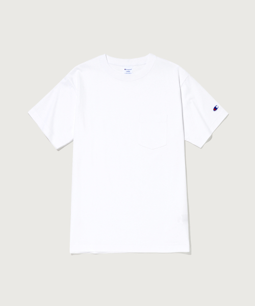 베이직 포켓 반팔 티셔츠 White