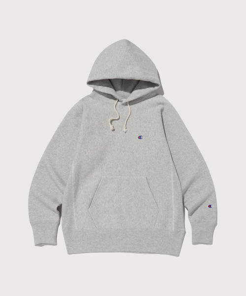 리버스위브 115 블루택 루즈핏 후드 티셔츠 Normal Grey
