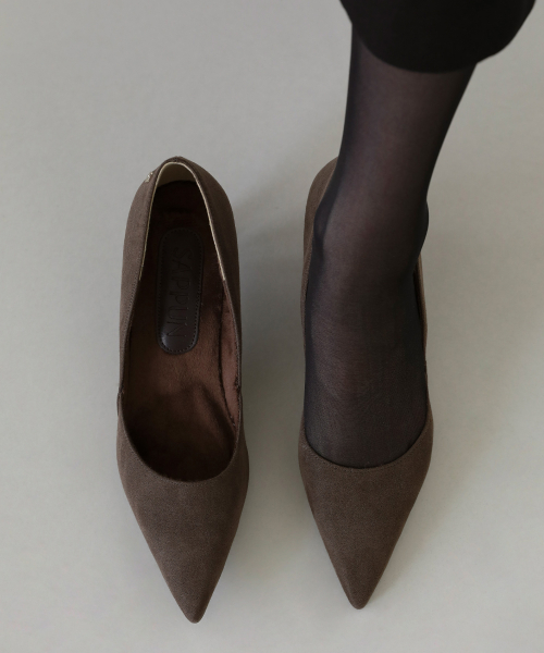 Avinne Suede Fur Lined Stiletto Heels (5/7cm)