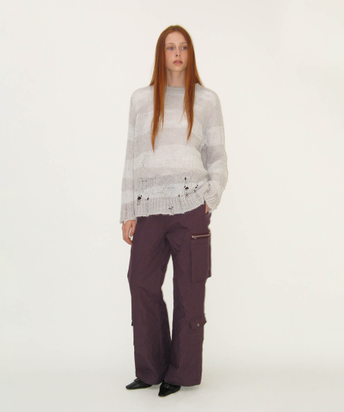 Padded Cargo Pants (PURPLE)