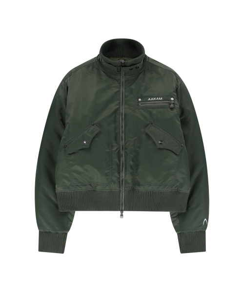High-Neck MA-1 Jacket (Khaki)