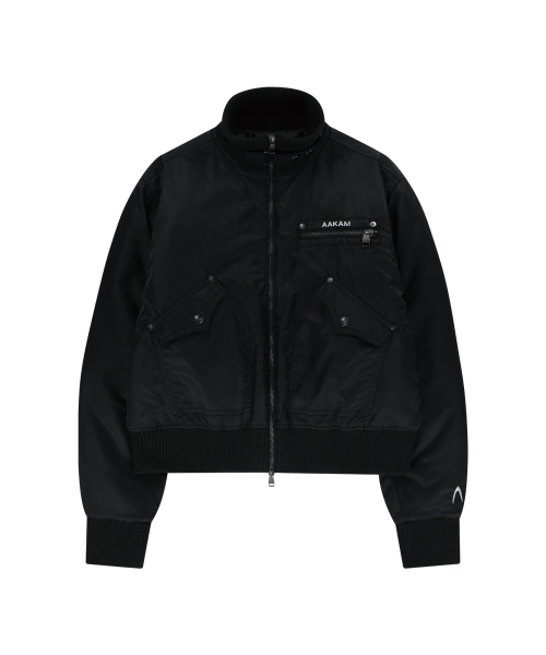 High-Neck MA-1 Jacket (Black)