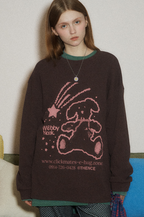 Waffle Long Sleeve Tee_Brown