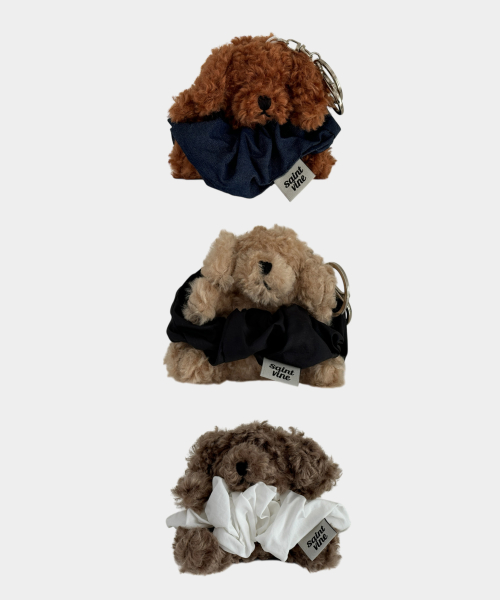 Love scrunch puppy keyring