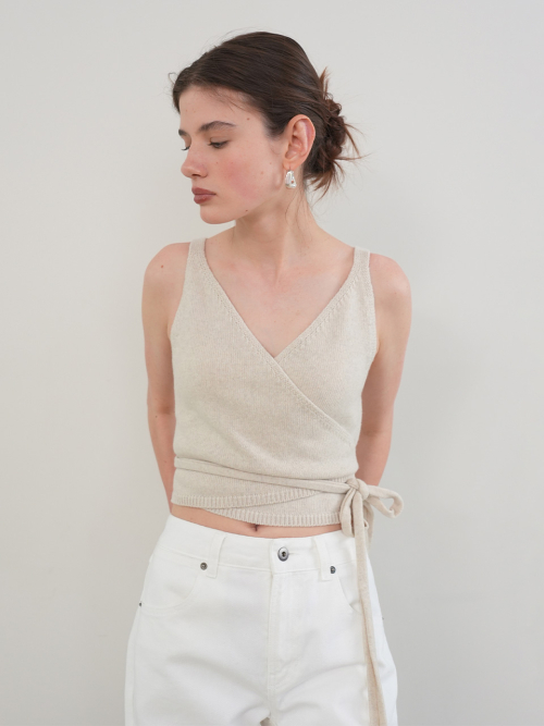 Crop Wrap Bustier Knit NEK5XV810