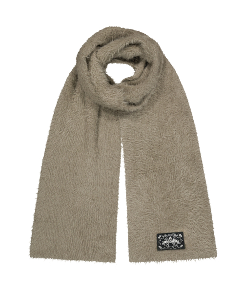 Wide Furry Muffler (Beige)