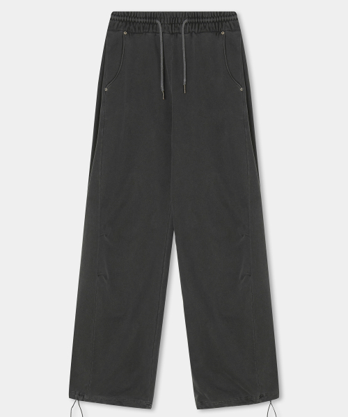 Soft Heavy Washing Line Wide Pants (charcoal)