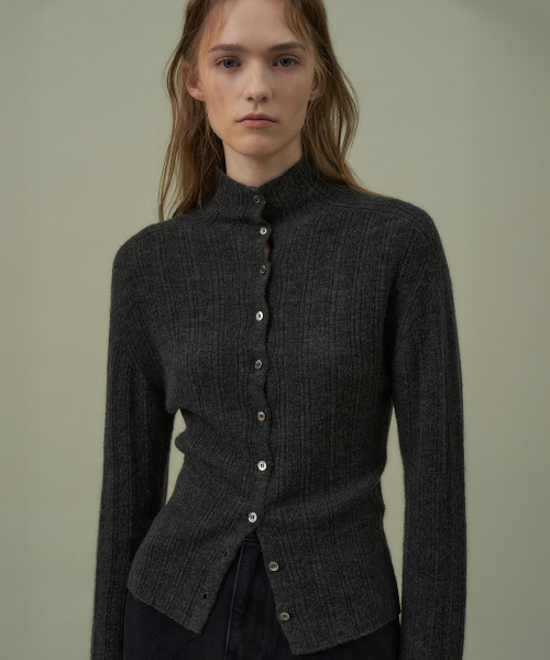Baby Alpaca Holgament Cardigan[LMBEAU24KN258]-3color