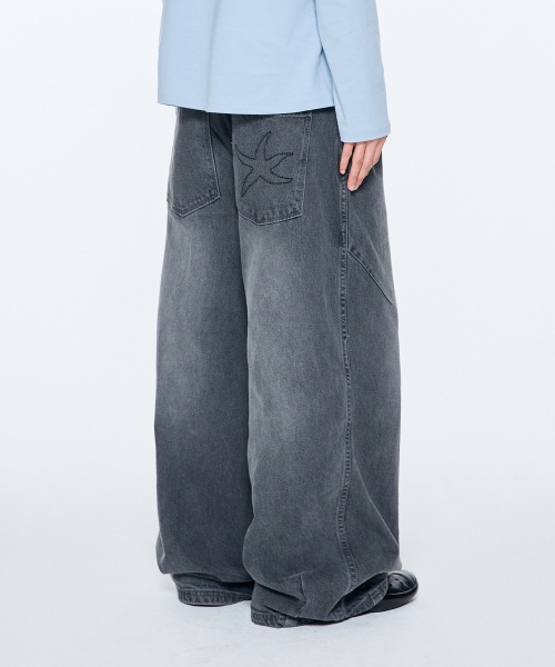 TCM starfish denim pants (grey)
