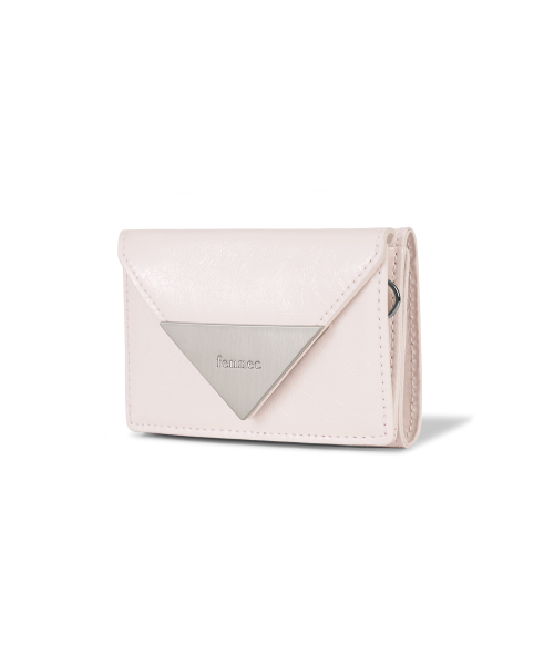 CRINKLE TRIANGLE TRIPLE WALLET - BLOSSOM