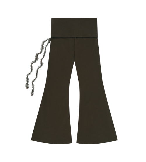 Lace flared pants (Brown)